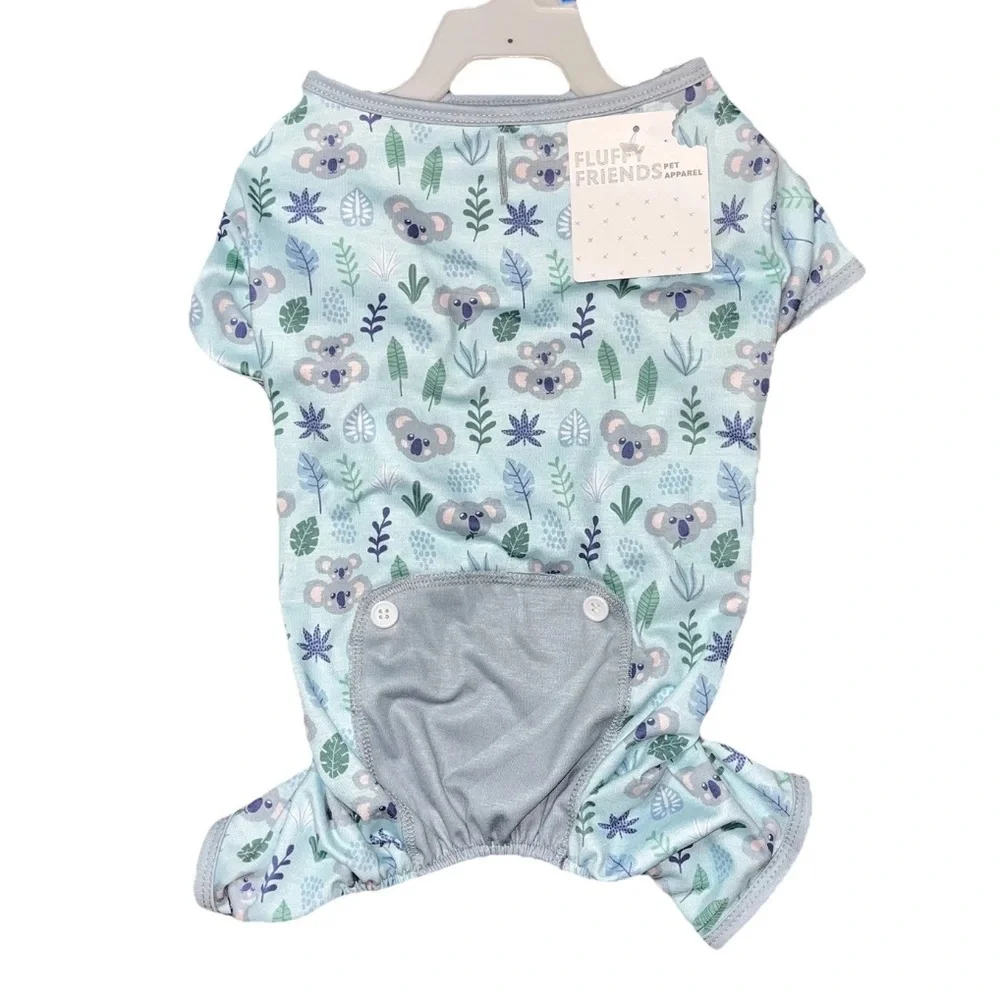 Fluffy Friends Pet Apparel Blue Koala Night Gown Clothes NWT Pet Medium